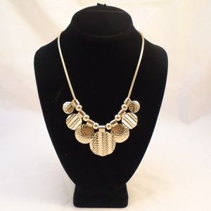 LYDELL NYC HAMMERED CIRCLE POLISHED GOLD STATEMENT